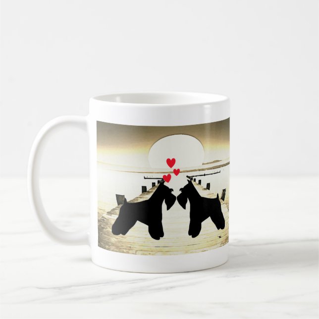 Schnauzerkärlek Kaffemugg (Vänster)
