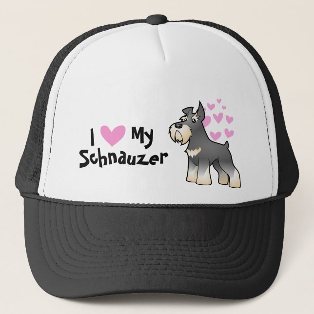 Schnauzerkärlek Truckerkeps (Framsida)