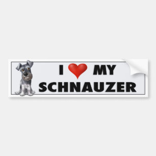 Schnauzerkärlekklistermärke Bildekal