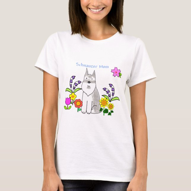 SchnauzermammaT-tröja T-shirt (Framsida)
