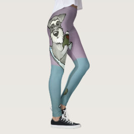 SchnauzerMartini damasker Leggings