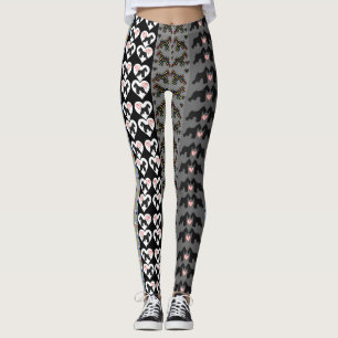 Schnauzerroligtdamasker Leggings