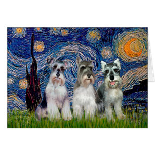 Schnauzers (3) - Starriafton Hälsningskort