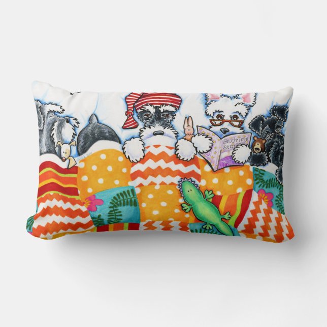 Schnauzers and snoozes lumbarkudde (Framsida)