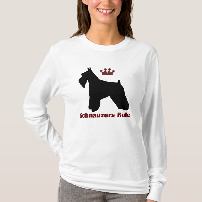 Schnauzers härskar skjortan tee shirt (Framsida)