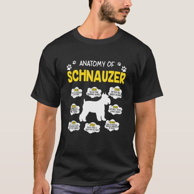 Schnauzers Hund T Shirt (Framsida)