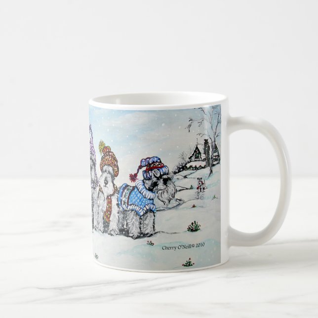 Schnauzers i vinter kaffemugg (Höger)