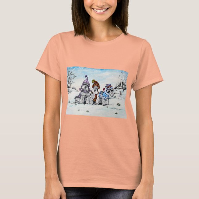Schnauzers in Winter Tee (Framsida)