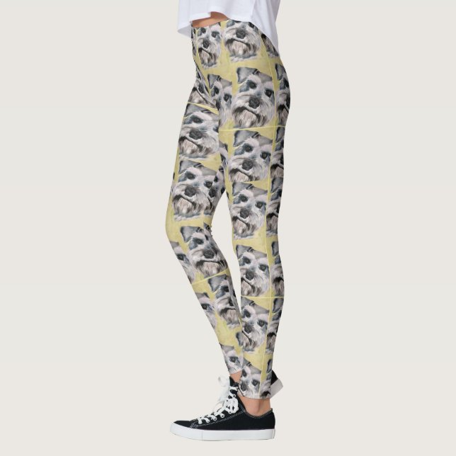 Schnauzerskäggdamasker Leggings (Vänster)