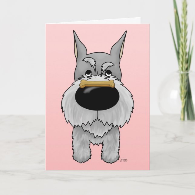 Schnauzervalentin Helgkort (Framsida)