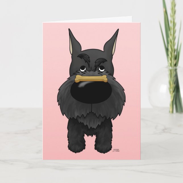 Schnauzervalentin Helgkort (Framsida)