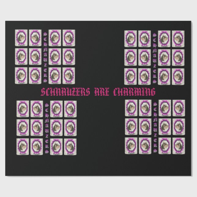 SchnauzerWrpping papper Presentpapper (Platt)