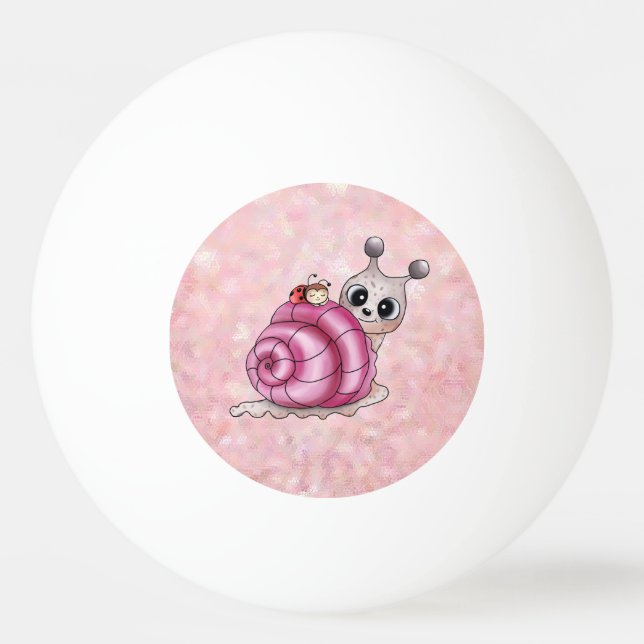 Schneckenhaus pink  pingisboll (Framsidan)