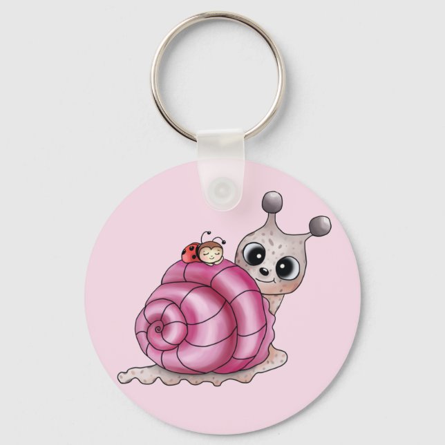 schneckenhaus rosa nyckelring (Framsida)