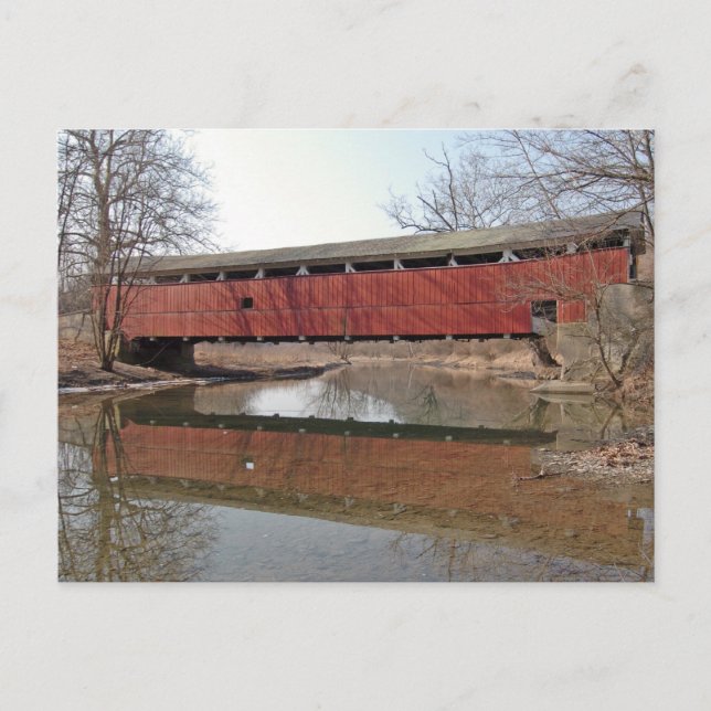 Schnecksville Covered Bridge Vykort (Framsida)