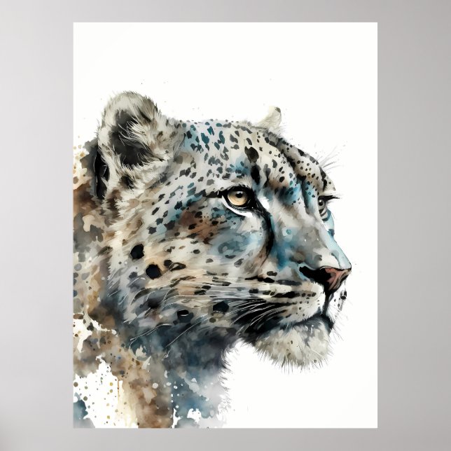 Schneeleopard Kunstdruck  Poster (Framsidan)