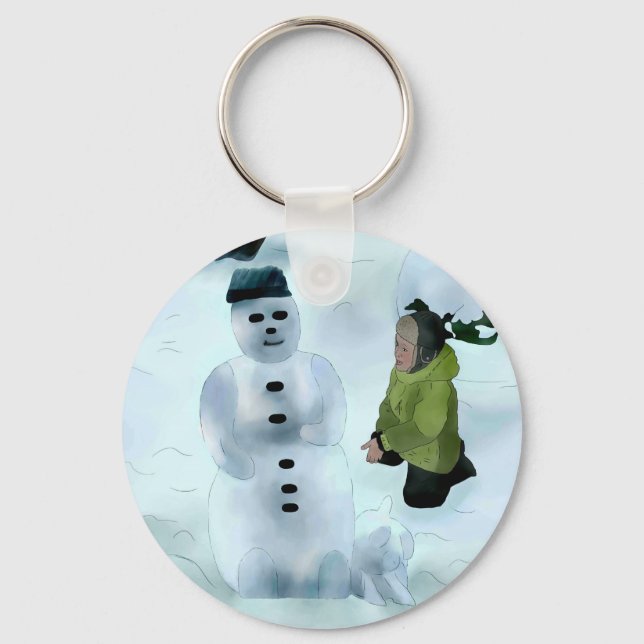 Schneemann bauen nyckelring (Framsida)