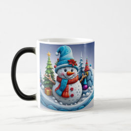 Schneemann in Winterlandschaft -  Magisk Mugg