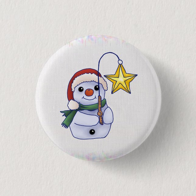Schneemann mit Stern Knapp (Framsida)