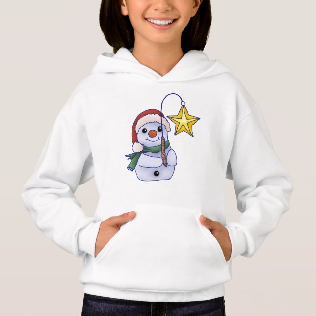 Schneemann mit Stern T Shirt (Framsida)