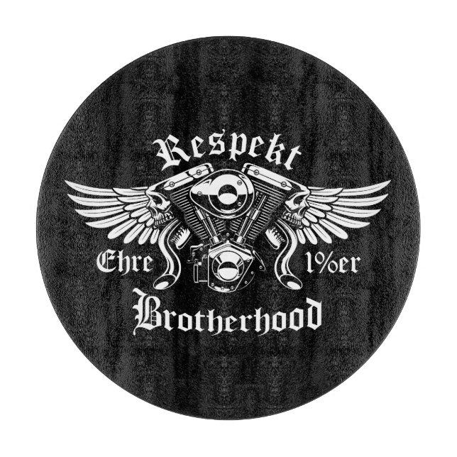 Schneidebrett | Brotherhood Biker Ehre Respekt (Framsidan)