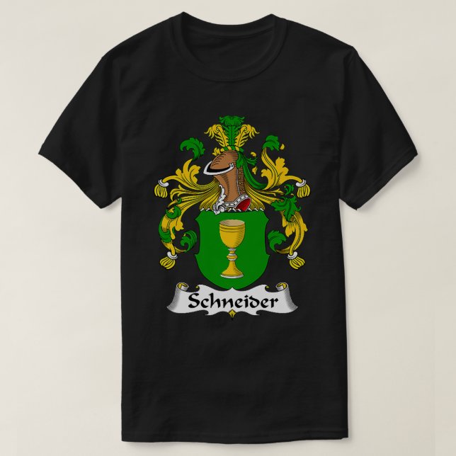 Schneider Coat of Arms  Family Crest Premium  T Shirt (Design framsida)