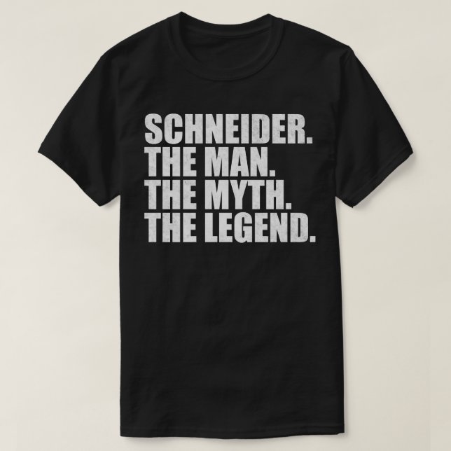 Schneider-familjen namn Schneider-efternamn T Shirt (Design framsida)