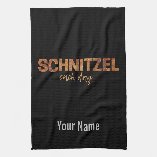 Schnitzel-design varje dag, en fin utsugningsdesig kökshandduk (Vertikal)