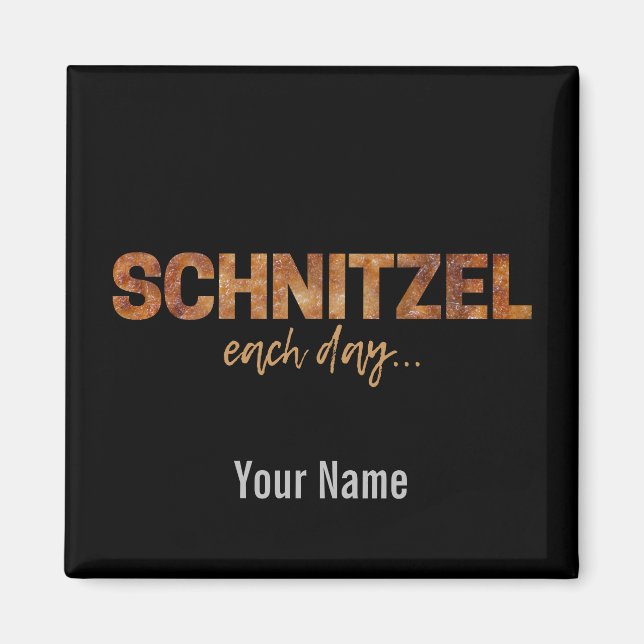Schnitzel-design varje dag, en fin utsugningsdesig magnet (Framsidan)
