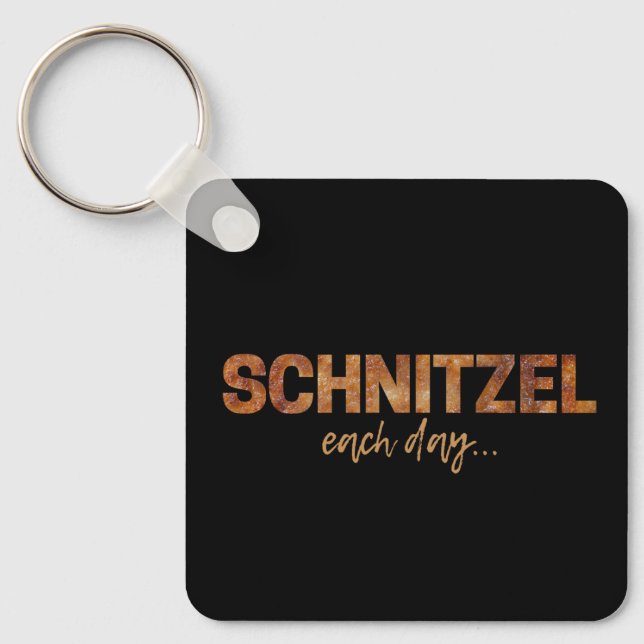 Schnitzel-design varje dag, en fin utsugningsdesig nyckelring (Framsida)