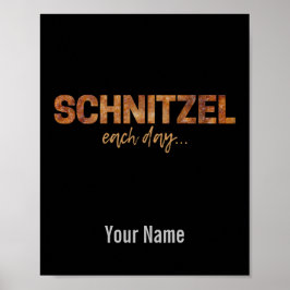 Schnitzel-design varje dag, en fin utsugningsdesig poster