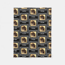 Schnoodle Hund Black Fleece Blanket