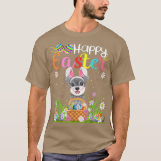 Schnoodle Hund Bunny Egg Hunting Funny Schnoodle H T Shirt