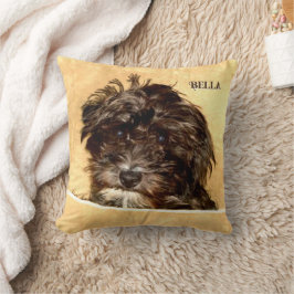 Schnoodle Hund Kuddde med Text Kudde