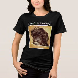 Schnoodle Hund Kvinnors Tri-Blend T Shirt