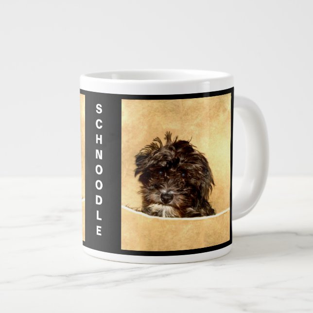 Schnoodle Hund Personlig Jumbo Mugg (Framsida höger)