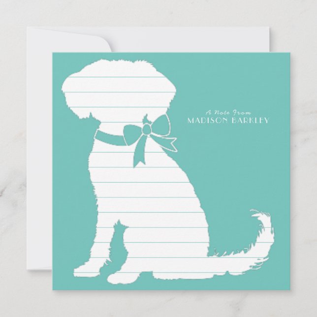 Schnoodle Hund Puppy Tack Kort (Framsida)