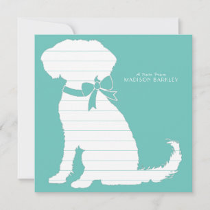 Schnoodle Hund Puppy Tack Kort