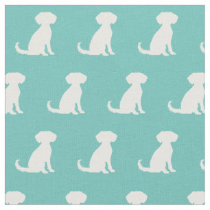 Schnoodle Hund Silhouette Pet Teal Tyg