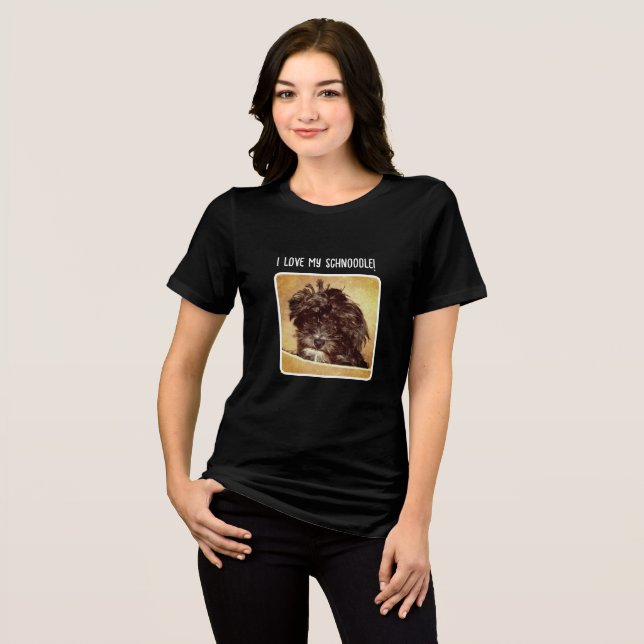Schnoodle Hund  T Shirt (Framsida Full)
