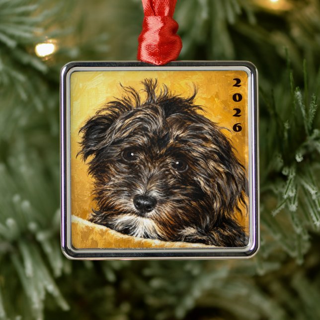 Schnoodle Premium Fyrkantig Ornament (Träd)