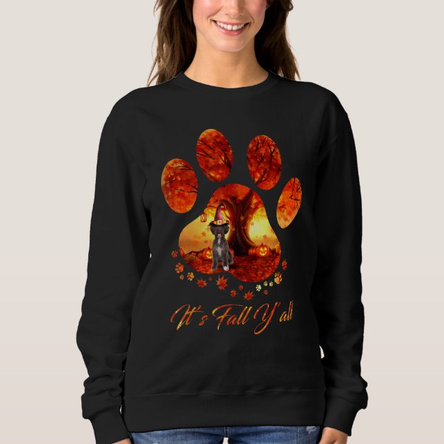 Schnoodle sin Fall Yall Hund Tass Halloween T Shirt (Framsida)