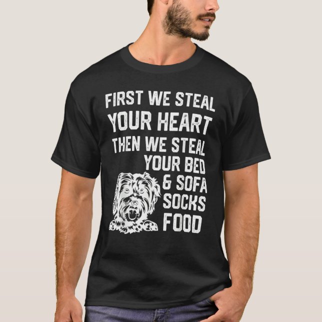 Schnoodle Steal Your Heart Steal Your Bed and Sofa T Shirt (Framsida)