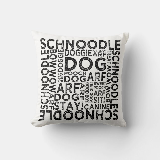 Schnoodle Typography Kudde (Framsida)