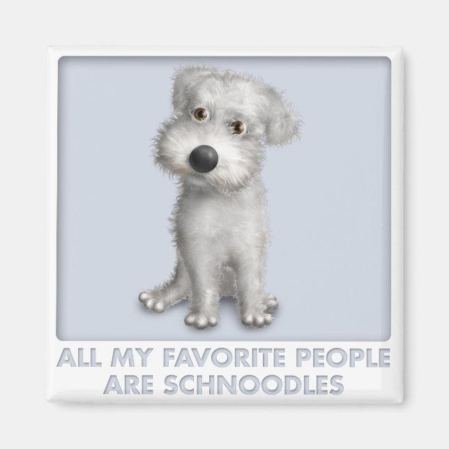 Schnoodle (vit) Favorite Magnet (Framsidan)