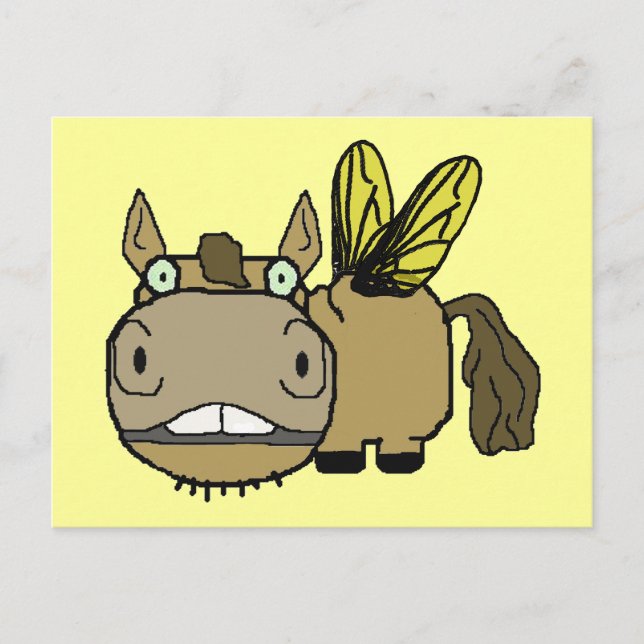 Schnozzle Horsefly Tecknad Vykort (Framsida)