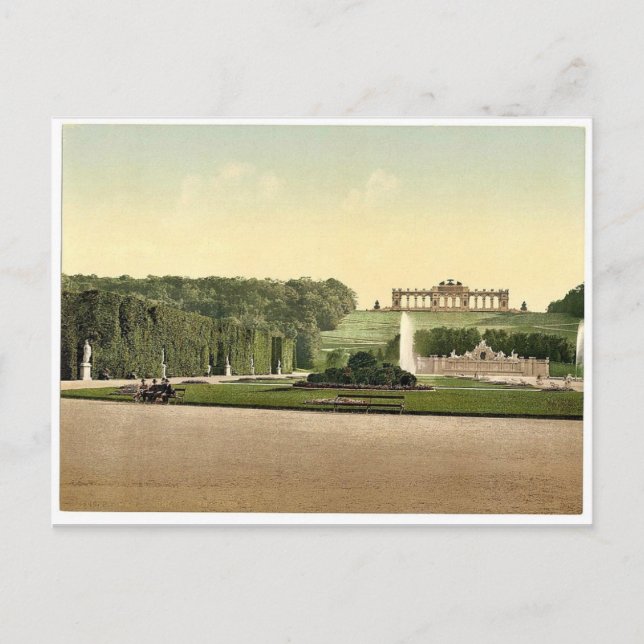 Schoenbrunn (d.v.s., Schönbrunn)parken, Wien, A Vykort (Framsida)