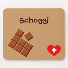 Schoggi (schweizisk choklad) mousepad musmatta
