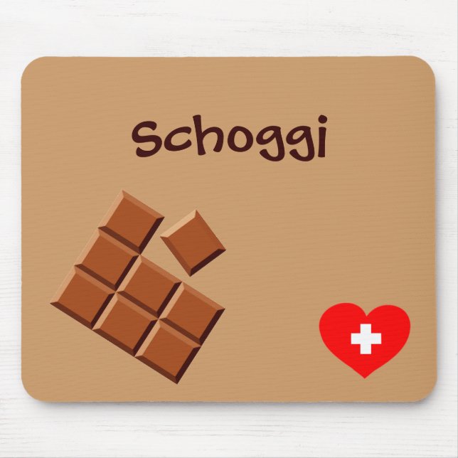 Schoggi (schweizisk choklad) mousepad musmatta (Framsidan)
