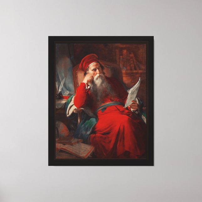 Scholar i sin studie av Friedrich von Amerling Canvastryck (Framsida)